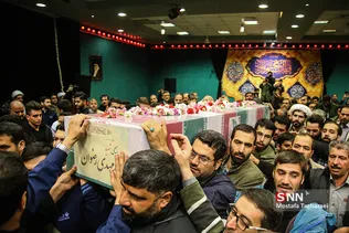 مراسم تشییع بسیجی شهید «محمد مهدی رضوان»