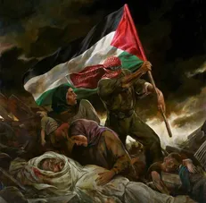 نقاشی جدید حسن روح‌الامین در حمایت از مردم مظلوم فلسطین