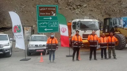 آماده&zwnj;باش راهداران در محور کرج-کندوان همزمان با بارش برف