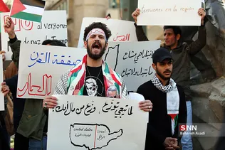 تجمع دانشجویان دانشگاه‌ تهران در اعتراض به معامله قرن