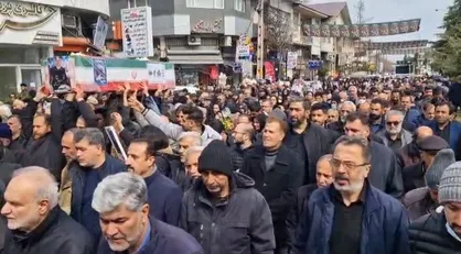 تشییع پیکر مطهر شهید مهناوی یکم شهید محمد شکری در سیاهکل+فیلم