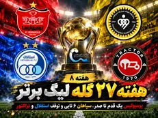 هفته ۲۷ گله لیگ برتر؛ پرسپولیس یک قدم تا صدر، بازگشت سپاهان با 6 گل و توقف استقلال و تراکتور