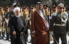 استقبال رسمی از امیر قطر توسط رئیس‌جمهور