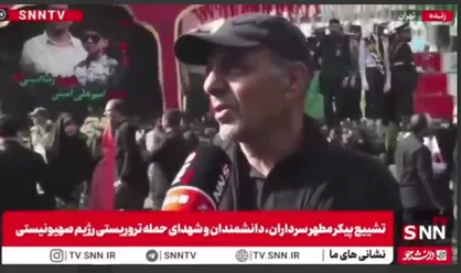 هم&zwnj;وطنی که به عشق شهدا از شیراز به تهران آمده است تا در آیین وداع با شهیدان شرکت کند+فیلم