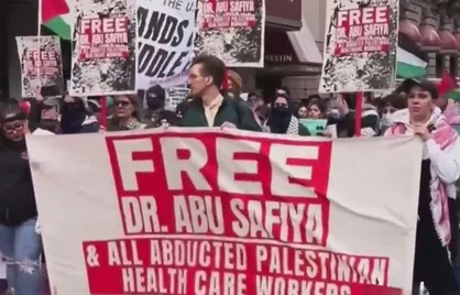 برگزاری تجمع در سان&zwnj;فرانسیسکو برای آزادی حسام ابوصفیه و پایان نسل کشی رژیم صهیونیستی در غزه