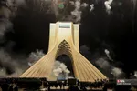 نور افشانی در شب سالگرد پیروزی انقلاب اسلامی