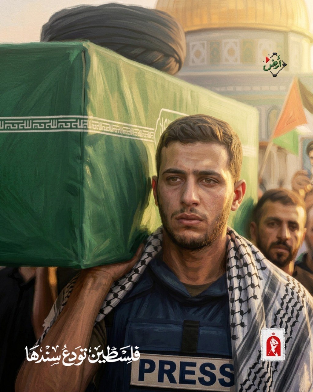  در توضیحات این پوستر ها نوشته شده: فلسطین یک دوست، یک حامی و یک مدافع عزیز را از دست داد که در راه خدا به شهادت رسید. او در مسیر آزادی قدس، حمایت از امت و وحدت آن، و همچنین در مخالفت با استکبار و اخراج اشغالگران از سرزمین ما، جانفشانی کرد.
خداحافظ، سید علی خامنه‌ای؛ خداحافظ، ای دوست و حامی فلسطین.

