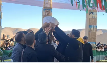 شهید گمنام در روستای هرچگان آرام گرفت + فیلم