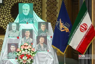 مراسم اربعین سرداران شهید حاج قاسم سلیمانی و ابومهدی المهندس در قم 