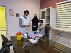 ۳۵ دانشجوی گروه پرستاری دانشگاه آزاد تاکستان واکسینه شدن