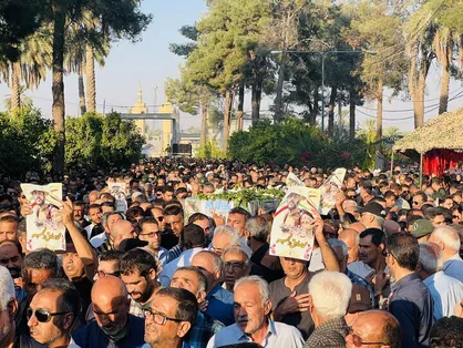 تشییع پیکر شهید &laquo;محمد صادق رنجبر&raquo; در جهرم