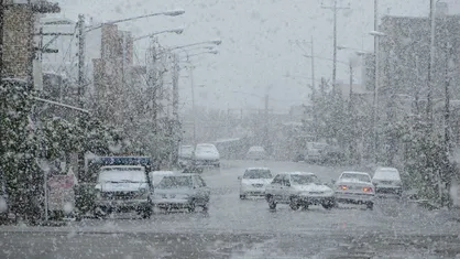 برف و باران در جاده&zwnj;های بیش از ۱۰ استان