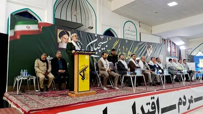 تجمع باشکوه گردان&zwnj;های بسیجی در گلزار شهدای بندرعباس