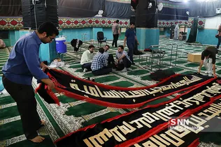سیاه پوش کردن مسجد دانشگاه شریف