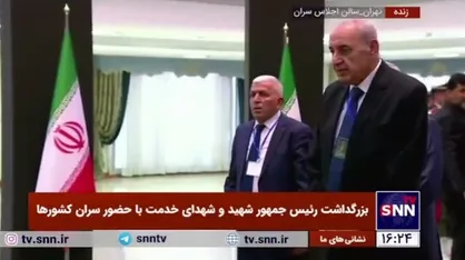 رئیس مجلس لبنان و هیات همراه به پیکر رئیس&zwnj;جمهور شهید و دیگر شهدای خدمت ادای احترام کردند