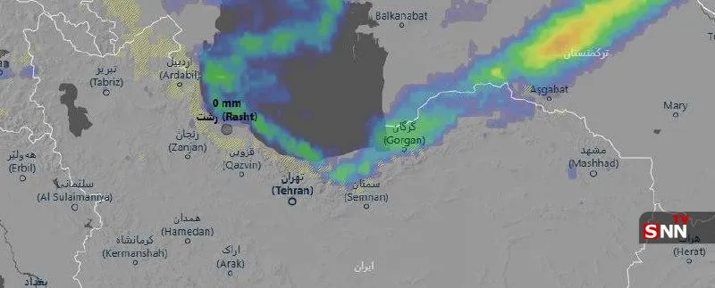 ادامه بارش ها در شمال و شمال شرق