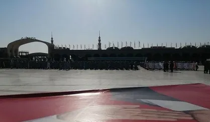 صبحگاه مشترک &laquo;عهد سربازی&raquo; در مسجد جمکران برگزار شد+فیلم