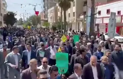 راهپیمایی زاهدانی&zwnj;ها در حمایت از مردم غزه