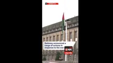 برافراشته شدن پرچم فلسطین مقابل ساختمان دولت اسکاتلند + فیلم
