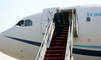 روحانی وارد کرمانشاه شد