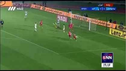 گل دوم پرسپولیس به خیبر خرم آباد توسط عیسی آل&zwnj;کثیر
