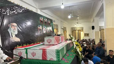 تشییع باشکوه شهدای حمله به پل‌های شهرستان خمیر/تأکید بر وحدت، پیگیری حقوقی و بازسازی زیرساخت‌ها