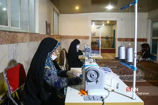 بازدید رئیس سازمان بسیج از کارگاه تولید ماسک و مواد ضدعفونی در لانه جاسوسی آمریکا
