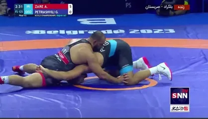 فیلم کامل رقابت امیرحسین زارع دربرابر پتریاشویلی از گرجستان
