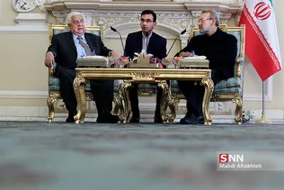 دیدار علی لاریجانی با وزیر امور خارجه سوریه