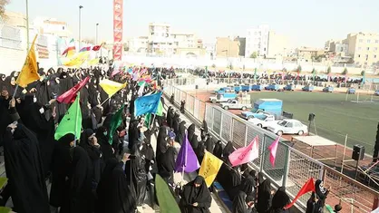 اجتماع ۱۲ هزار نفری جهادگران بسیجی فاطمی ۲ در محله هرندی