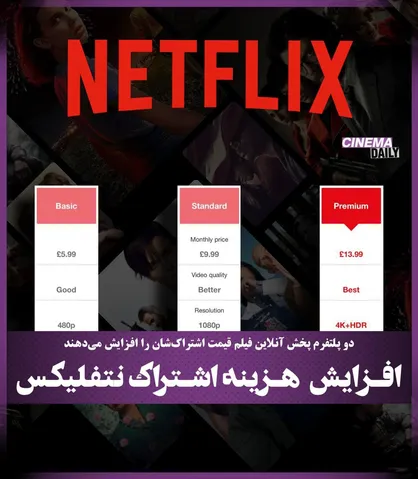 افزایش هزینه اشتراک نتفلیکس و دیزنی پلاس/ دو پلتفرم پخش آنلاین فیلم قیمت اشتراک&zwnj;شان را افزایش می&zwnj;دهند
