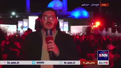 وداع با پرچمدار آزادی فلسطین/ گردهمایی دانشجویان ایرانی در مسجد جامع خرمشهر هم&zwnj;زمان با تشییع شهیدان مقاومت در بیروت