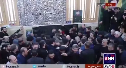 انجام مناسک تدفین شهید سردار موسوی در حرم حضرت عبدالعظیم حسنی(ع)