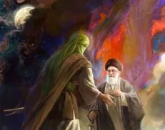 امیرالمومنین (ع) رهبر انقلاب را در آغوش گرفت / اثری از روح الامین