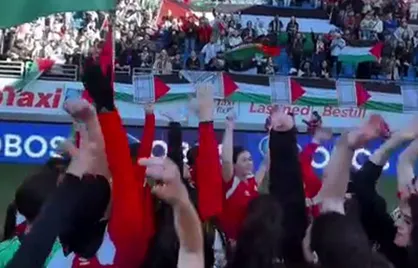 حمایتِ تیم ملی زنان نروژ از فلسطین