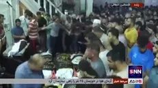 اقامه نماز بر پیکر شهدای امروز غزه همراه با پیکر کودک شهید ۵ ساله