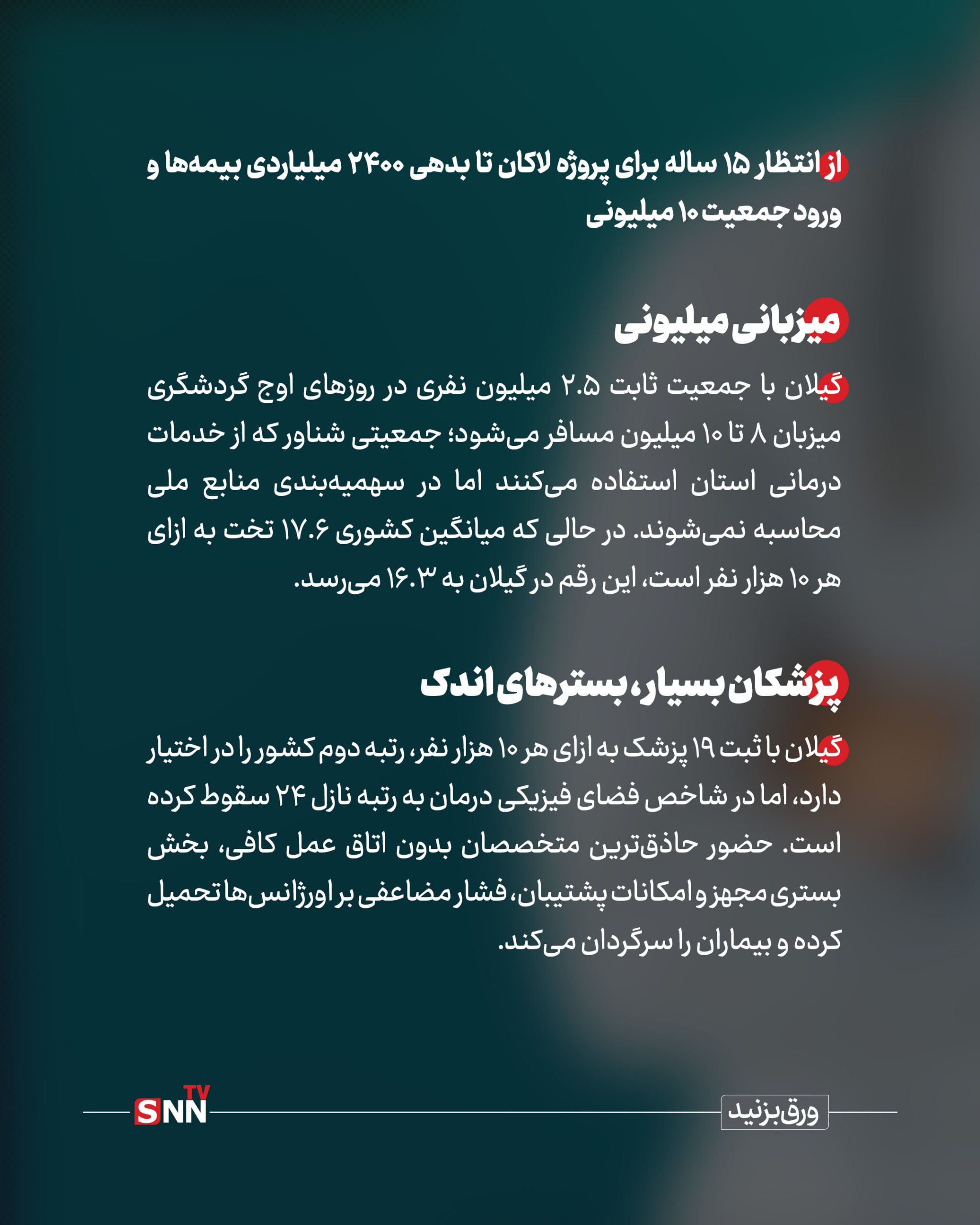 پارادوکس درمان در گیلان؛ رتبه دوم پزشک اما رتبه ۲۴ تخت+فیلم