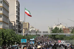 مراسم تشییع پیکر مطهر ۱۵۰ شهید دفاع مقدس در تهران