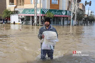 روستای آق قلا در چهارمین روز جاری شدن سیل