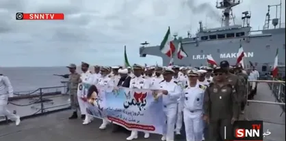 رژه وحدت در اقیانوس هند؛ ناوگروه ۱۰۳ ارتش و سپاه چهل&zwnj;وهفتمین فجر انقلاب را در دل آب&zwnj;های آزاد جشن گرفتند + فیلم