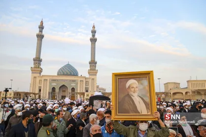 مراسم تشییع پیکر آیت الله یزدی - قم
