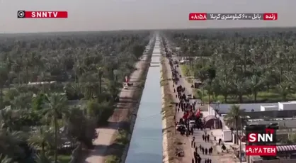 تصاویر هوایی از پیاده&zwnj;روی اربعین در عراق