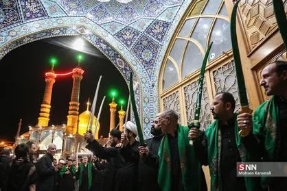 آیین سنتی عزاداری &laquo;مشق شمشیر&raquo; نجفی های مقیم قم