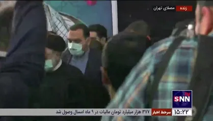ورود رئیس جمهور به مراسم گرامیداشت سومین سالگرد شهادت سردار سلیمانی در مصلای تهران