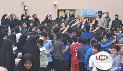 برگزاری مراسم تشییع پیکر شهید خوشنام در دانشگاه فرهنگیان هرمزگان