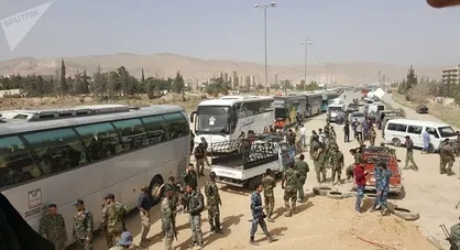 بیش از هزار تروریست گروه فیلق الرحمن &laquo;دوما&raquo; در غوطه شرقی دمشق را ترک کردند