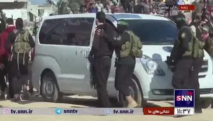 اولین تصویر از سه اسیر اسرائیلی که تحویل صلیب سرخ شدند