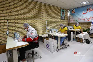 بازدید از خط تولید ماسک و لباس بیمارستانی