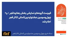 معرفی آثار بخش بین‌الملل چهل و سومین جشنواه تئاتر فجر/ حضور ۹ گروه نمایش خارجی در تهران