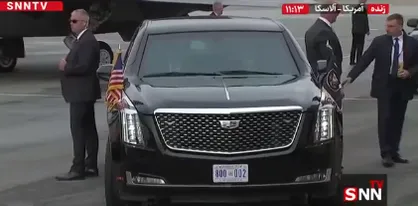 فیلم / نشست پوتین و ترامپ با گفت&zwnj;وگوی خصوصی در لیموزین رئیس&zwnj;جمهور آمریکا آغاز شد